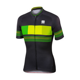 SPORTFUL Cyklistický dres s krátkym rukávom - STRIPE - čierna/žltá