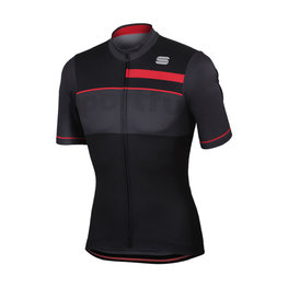 SPORTFUL Cyklistický dres s krátkym rukávom - SQUADRA CORSE - červená/šedá/čierna