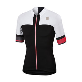 SPORTFUL Cyklistický dres s krátkym rukávom - STRIKE - biela/čierna