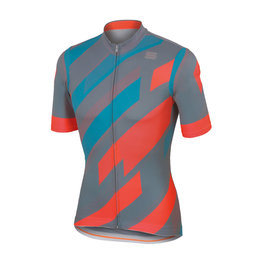 SPORTFUL Cyklistický dres s krátkym rukávom - VOLT - modrá/ružová/šedá