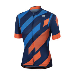 SPORTFUL Cyklistický dres s krátkym rukávom - VOLT - oranžová/modrá