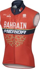 SPORTFUL Cyklistická vesta - BAHRAIN MERIDA 2017 - čierna/červená