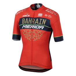 SPORTFUL Cyklistický dres s krátkym rukávom - BAHRAIN MERIDA 2018 - modrá/červená