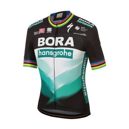 SPORTFUL Cyklistický dres s krátkym rukávom - BORA HANSGROHE 2020 - čierna/zelená/viacfarebná
