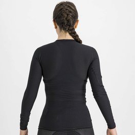 SPORTFUL Cyklistické tričko s dlhým rukávom - BODYFIT PRO WOMAN - čierna