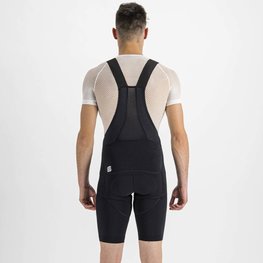 SPORTFUL Cyklistické nohavice krátke s trakmi - TOTAL COMFORT - čierna