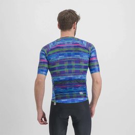 SPORTFUL Cyklistický dres s krátkym rukávom - GLITCH BOMBER - modrá