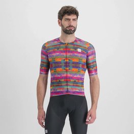 SPORTFUL Cyklistický dres s krátkym rukávom - GLITCH BOMBER - zelená