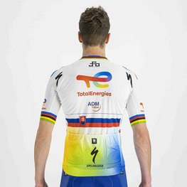 SPORTFUL Cyklistický dres s krátkym rukávom - TOTAL ENERGIES 2022 - žltá/oranžová/biela/modrá