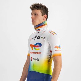 SPORTFUL Cyklistický nákrčník - TOTAL ENERGIES 2022 - oranžová/biela/modrá/žltá
