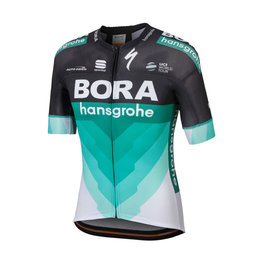 SPORTFUL Cyklistický dres s krátkym rukávom - BORA HANSGROHE 2018 - biela/zelená/čierna