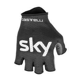 CASTELLI Cyklistické rukavice krátkoprsté - TEAM SKY 2019 - modrá/čierna