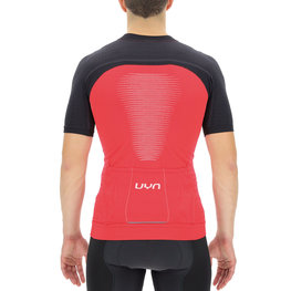 UYN Cyklistický dres s krátkym rukávom - BIKING GRANFONDO - čierna/červená