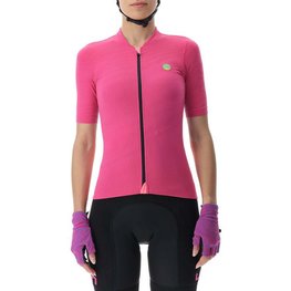 UYN Cyklistický dres s krátkym rukávom - LIGHTSPEED LADY - ružová/čierna