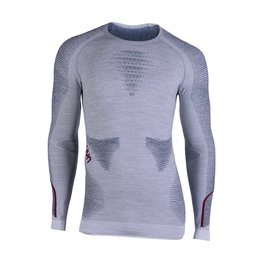 UYN Cyklistické tričko s dlhým rukávom - AMBITYON - šedá/viacfarebná