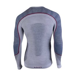 UYN Cyklistické tričko s dlhým rukávom - AMBITYON - šedá/viacfarebná