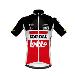 Cyklistický dres s krátkym rukávom - LOTTO SOUDAL 2020 - biela/červená/čierna