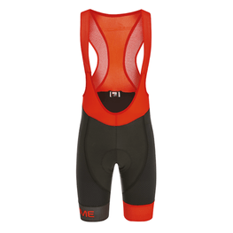 Cyklistické nohavice krátke s trakmi - LEGEND - čierna/červená