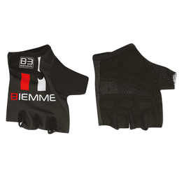 Cyklistické rukavice krátkoprsté - STRAPS - biela/čierna/červená