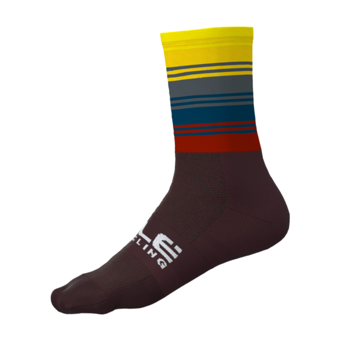 E-shop ALÉ Cyklistické ponožky klasické - MUD - žltá