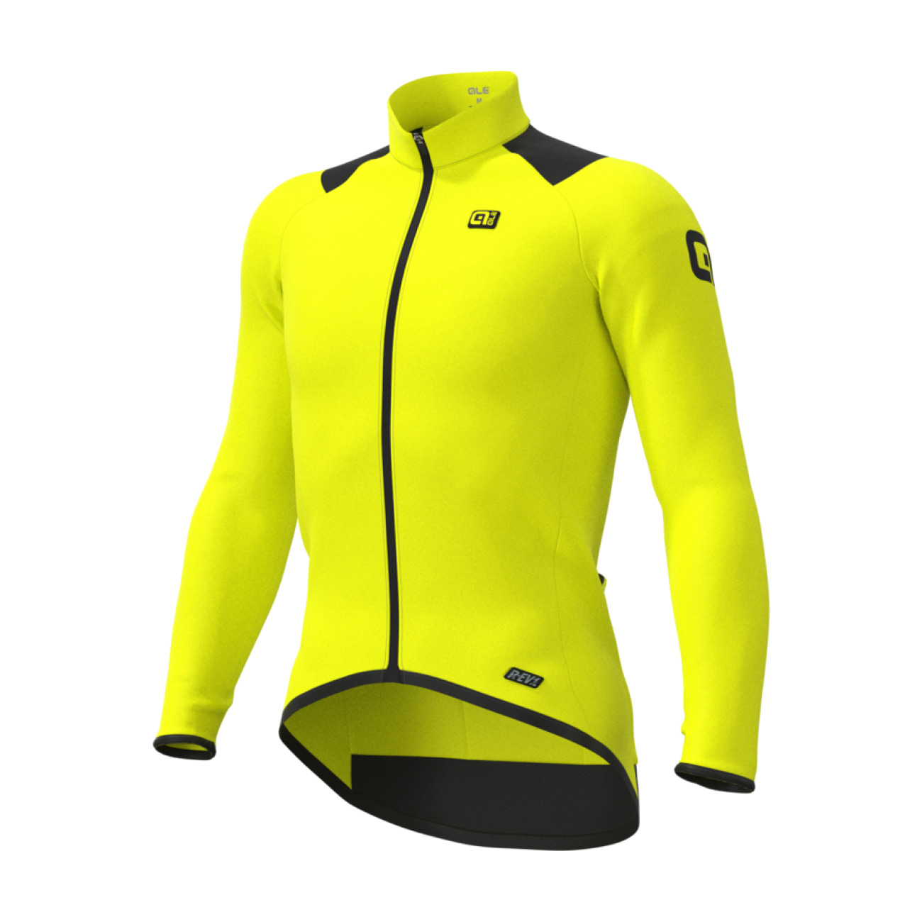 
                ALÉ Cyklistický dres s dlhým rukávom zimný - R-EV1 THERMAL - žltá
            