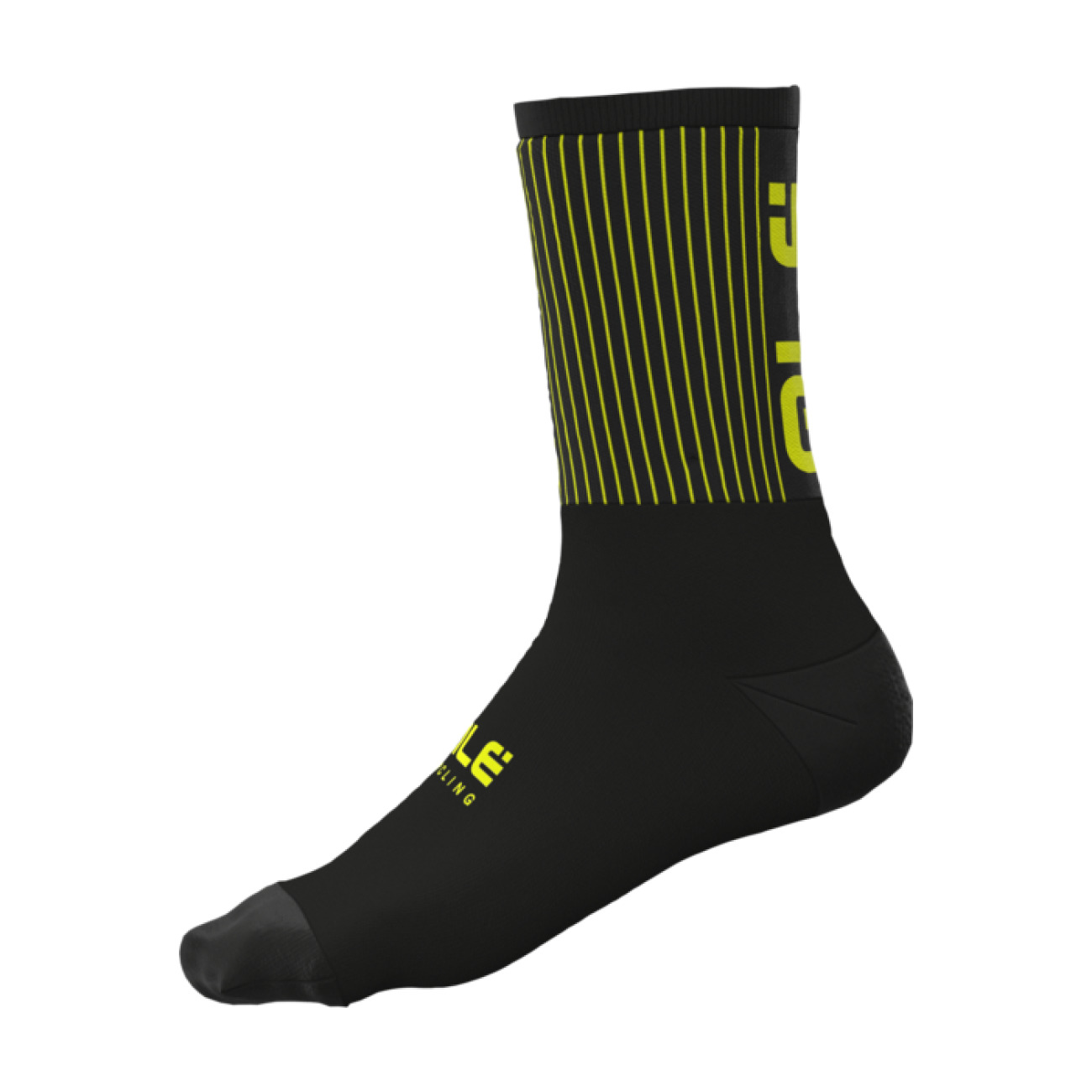 E-shop ALÉ Cyklistické ponožky klasické - ACCESSORI FENCE - čierna/žltá