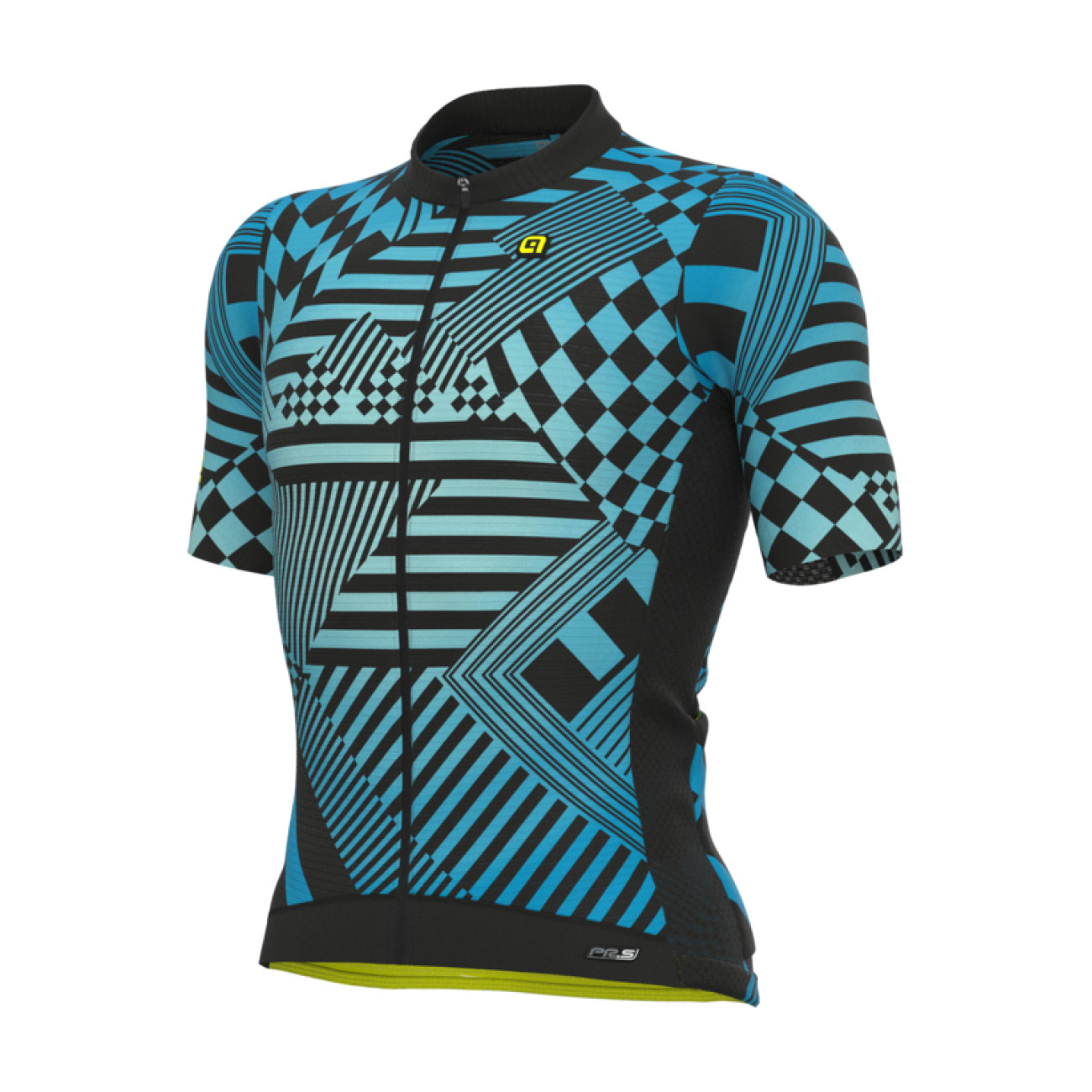 
                ALÉ Cyklistický dres s krátkym rukávom - PR-S CHECKER - svetlo modrá S
            