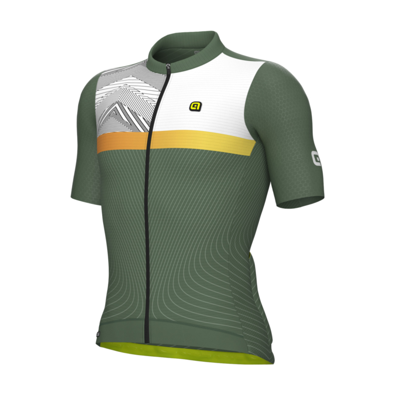 
                ALÉ Cyklistický dres s krátkym rukávom - ZIG ZAG PR-S - zelená S
            