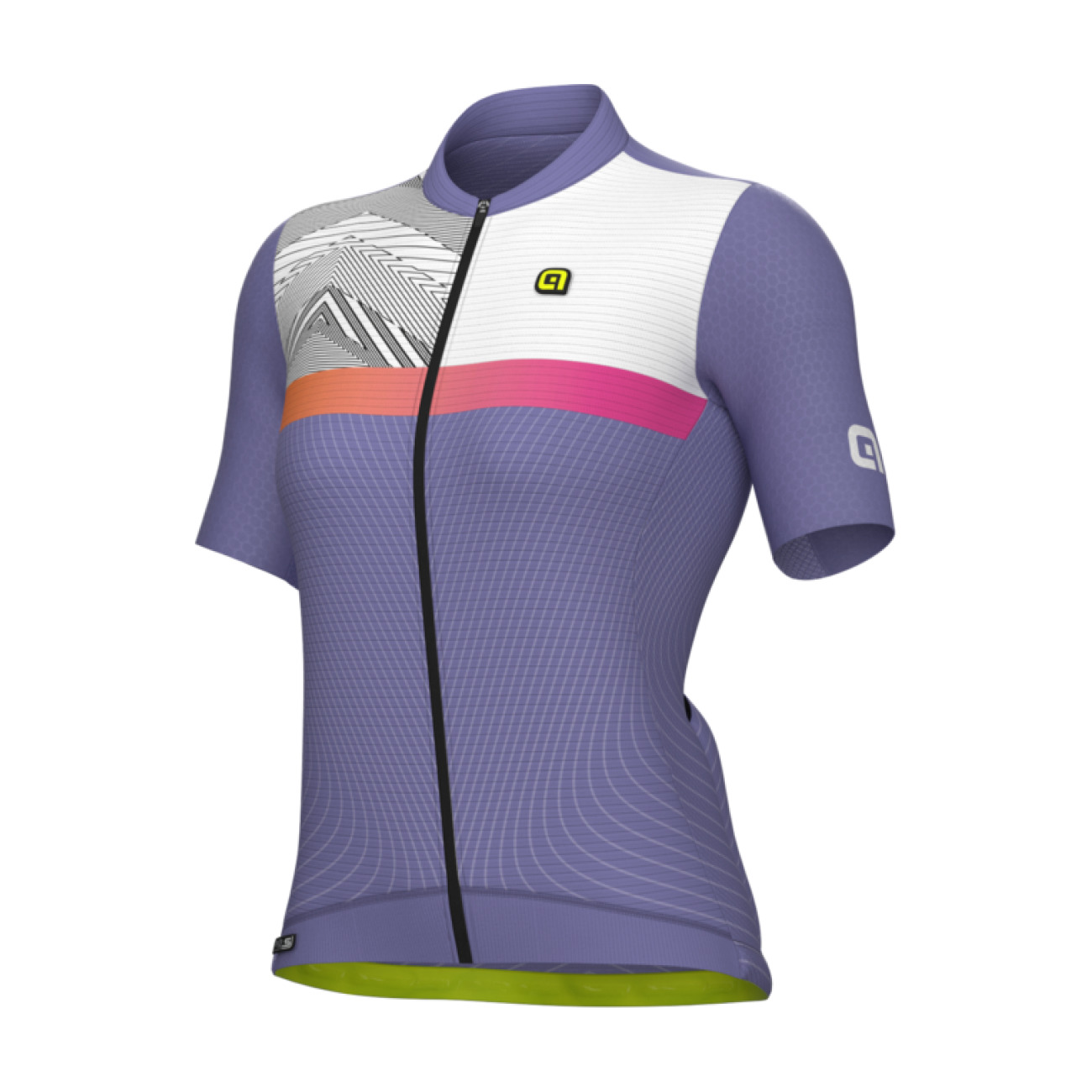 
                ALÉ Cyklistický dres s krátkym rukávom - ZIG ZAG PR-S - fialová
            