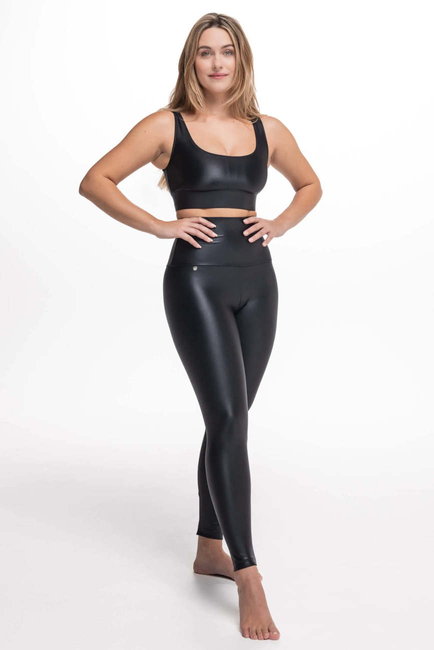 ATHLEEYA legíny - ESSENTIAL SHINE - čierna XL