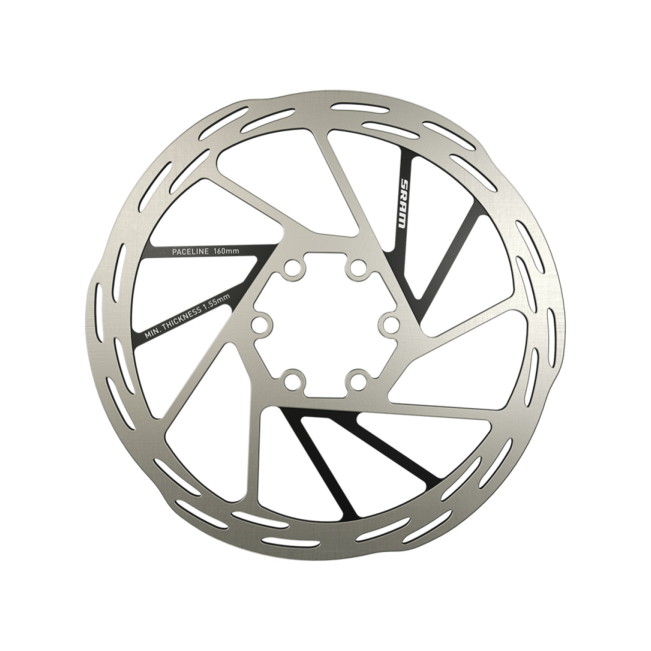 SRAM brzdový kotúč - PACELINE 160mm - strieborná