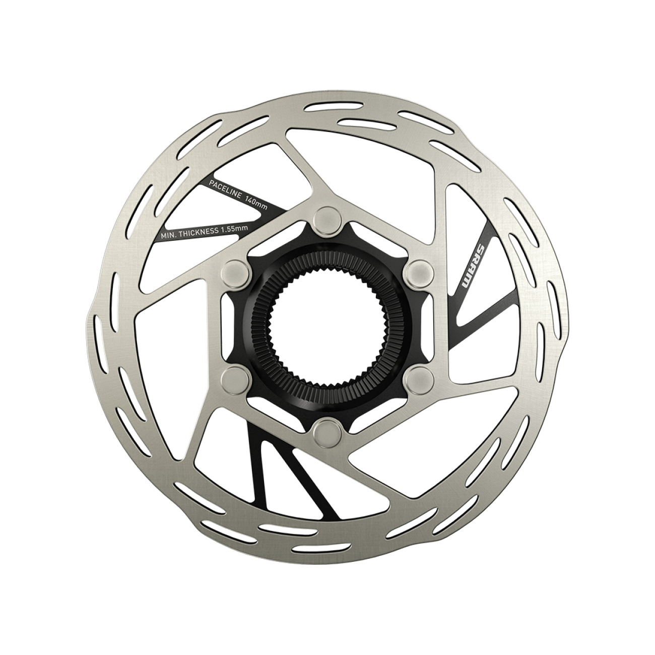 SRAM brzdový kotúč - PACELINE CENTERLOCK 140mm - strieborná/čierna