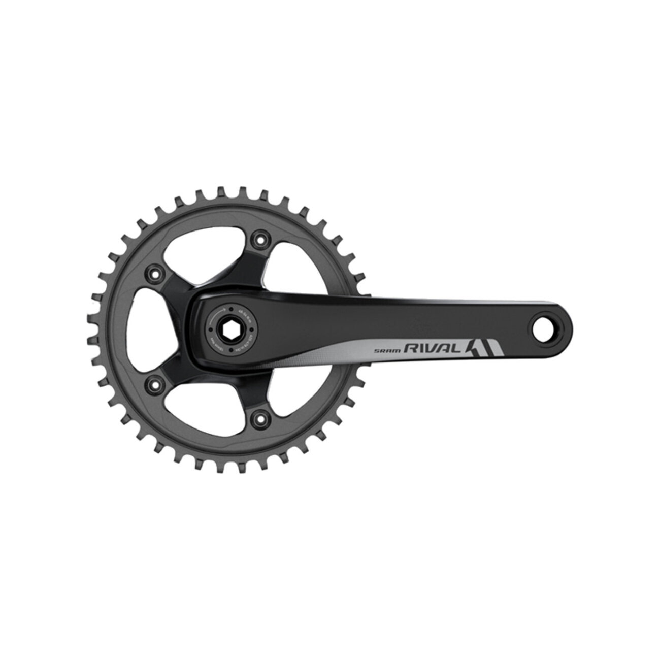 SRAM kľuky s prevodníkom - RIVAL1 GXP 172.5 42T X-SYNC - čierna