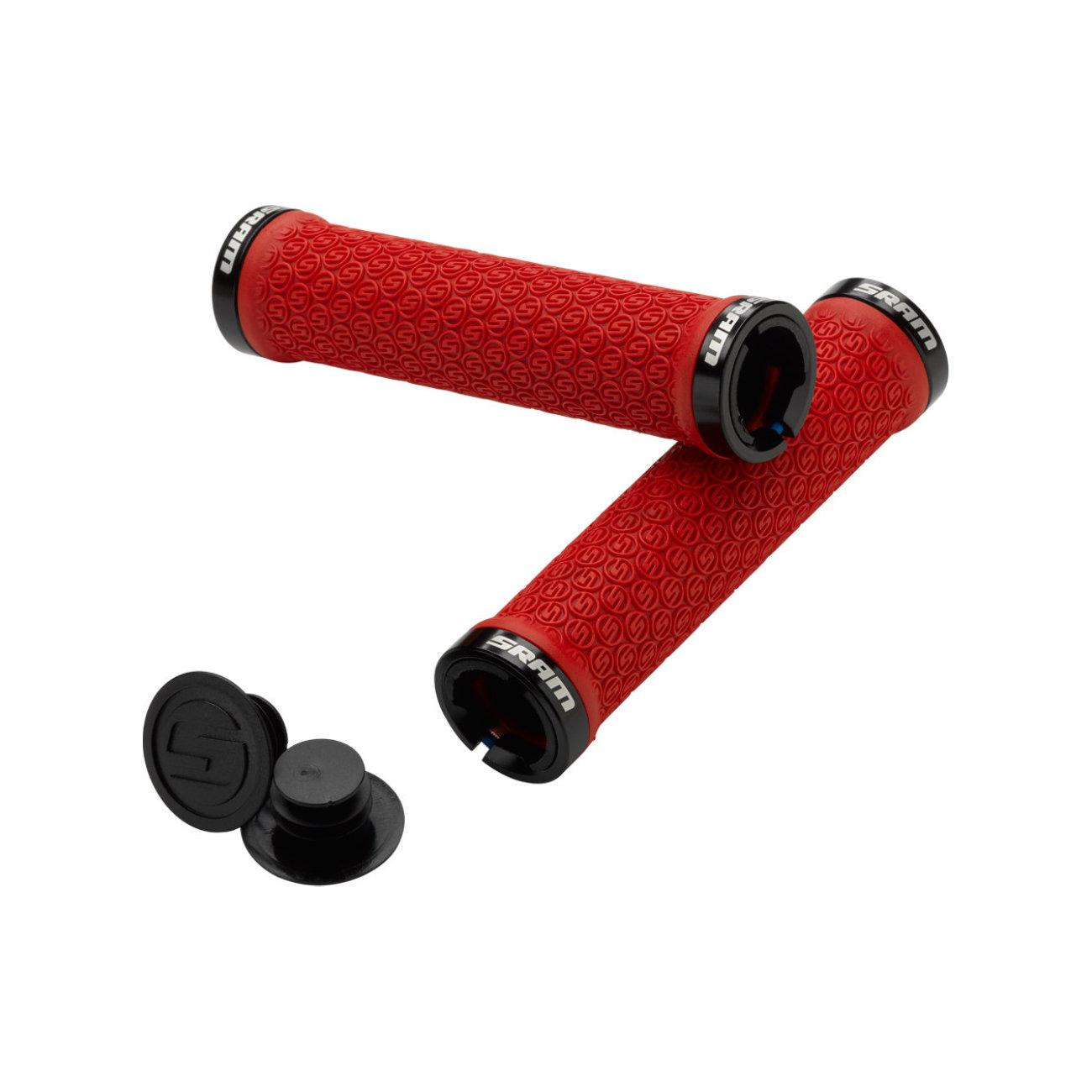 SRAM gripy - LOCKING GRIPS - červená