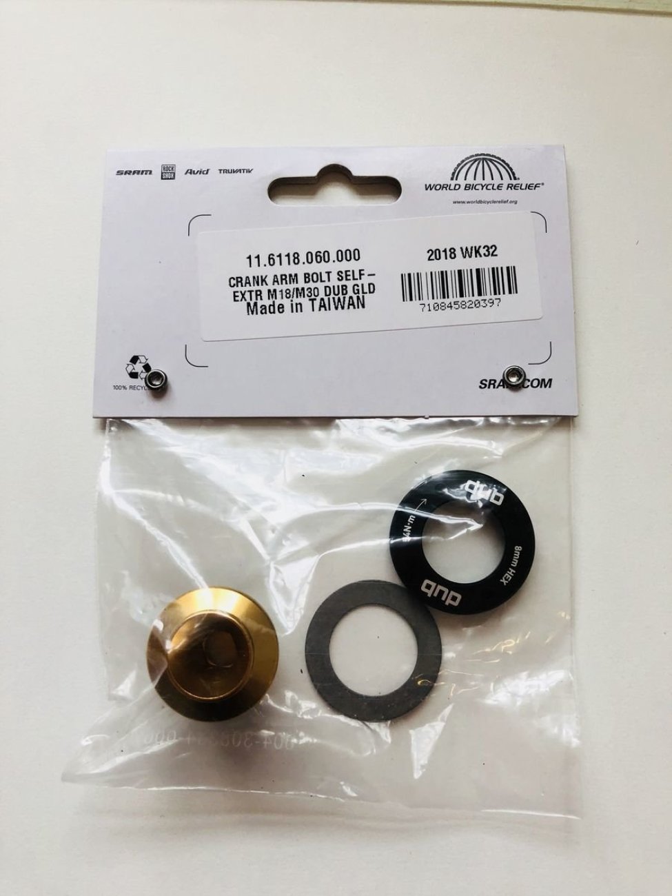 SRAM opravná sada - CRANK ARM BOLT KIT SELF-EXTRACTING M18/M30 DUB - čierna