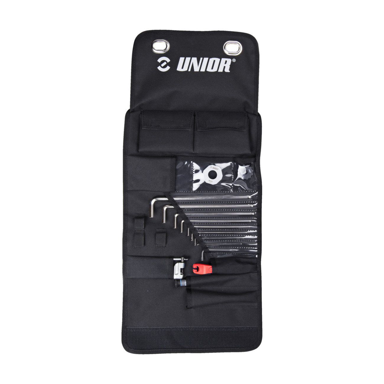 UNIOR sada náradia - TOOL ROLL SET - strieborná/čierna