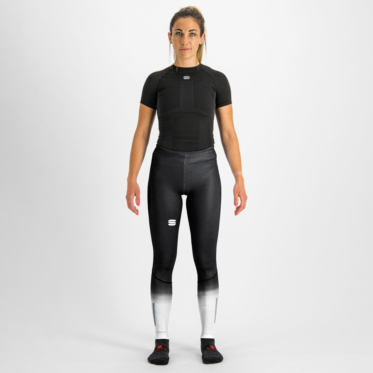 SPORTFUL legíny - APEX - čierna/biela