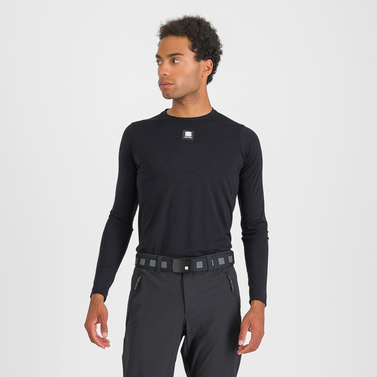 SPORTFUL Cyklistické tričko s dlhým rukávom - MERINO LS - čierna 2XL