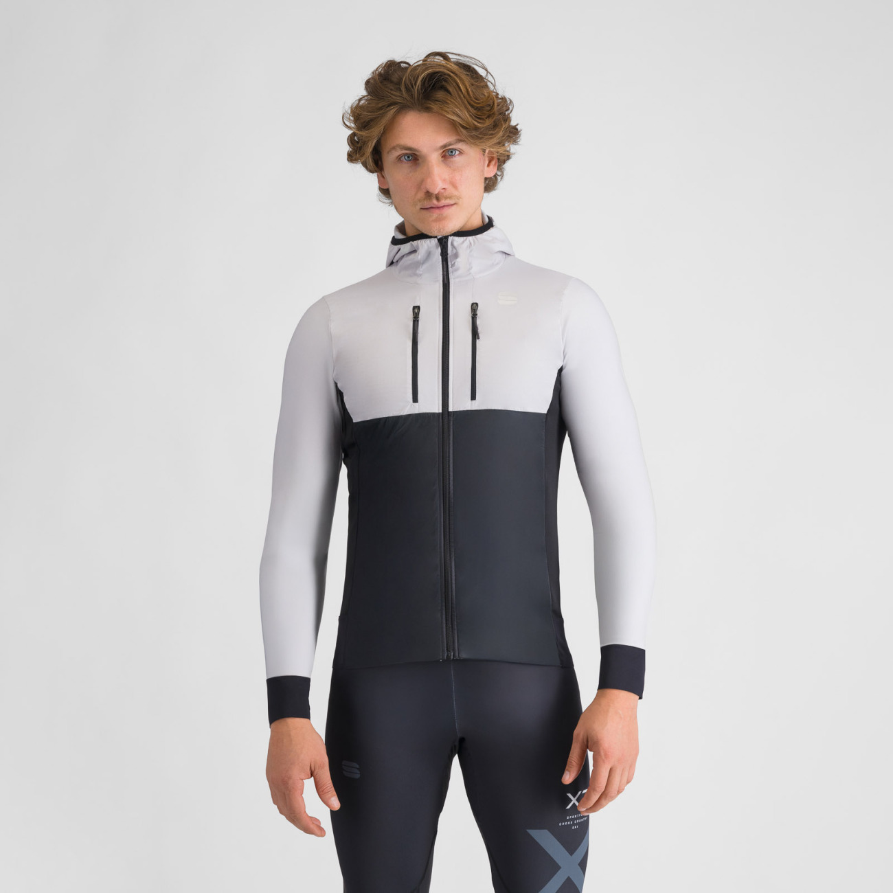 SPORTFUL Cyklistická vetruodolná bunda - CARDIO - šedá/čierna