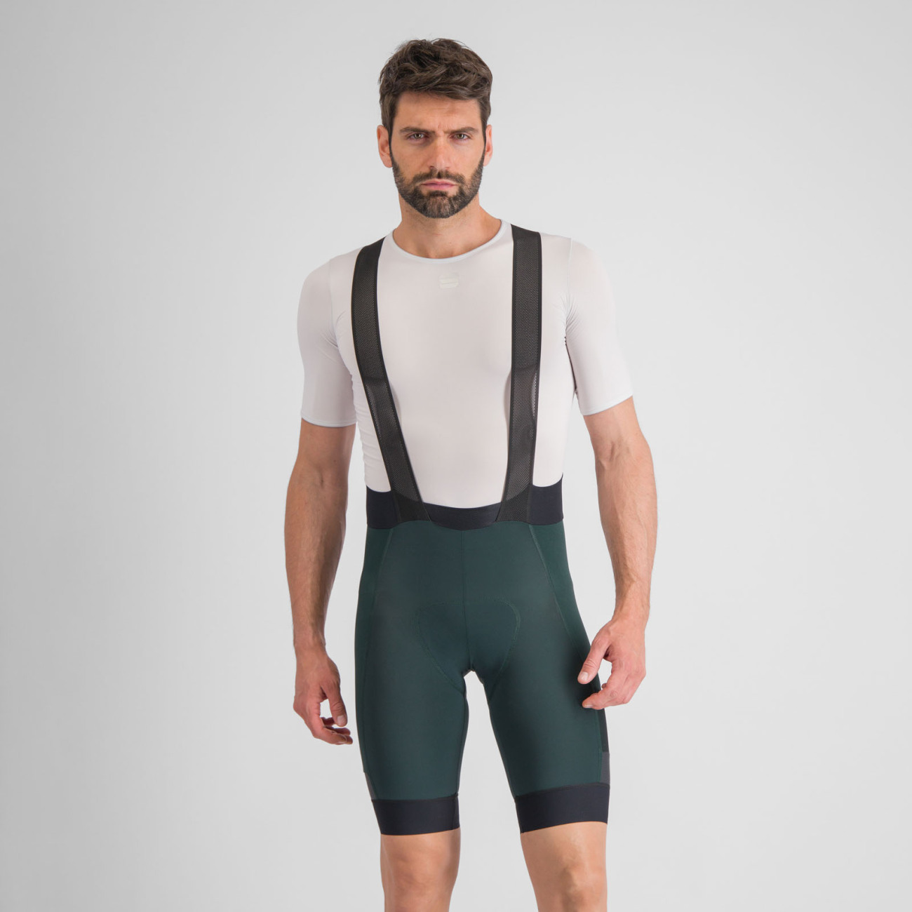 SPORTFUL Cyklistické nohavice krátke s trakmi - SUPERGIARA - zelená M