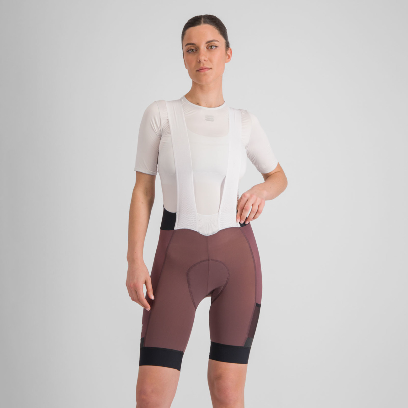 
                SPORTFUL Cyklistické nohavice krátke s trakmi - SUPERGIARA - bordová XS
            