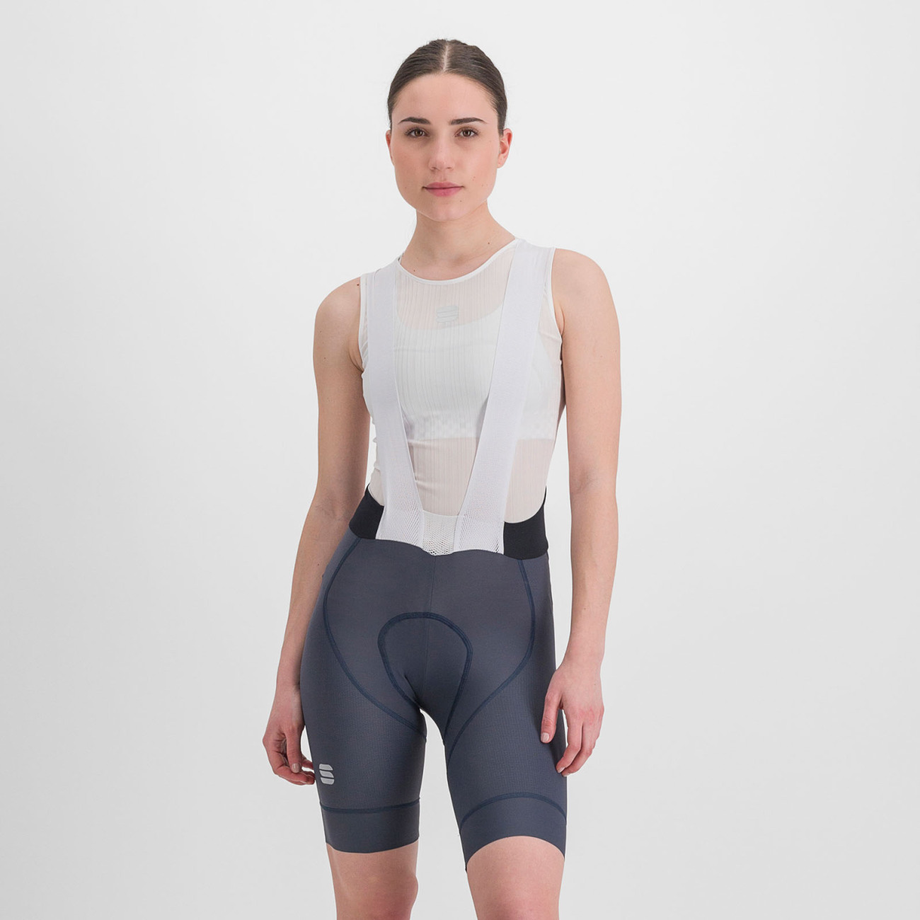 SPORTFUL Cyklistické nohavice krátke s trakmi - BODYFIT LTD W - modrá