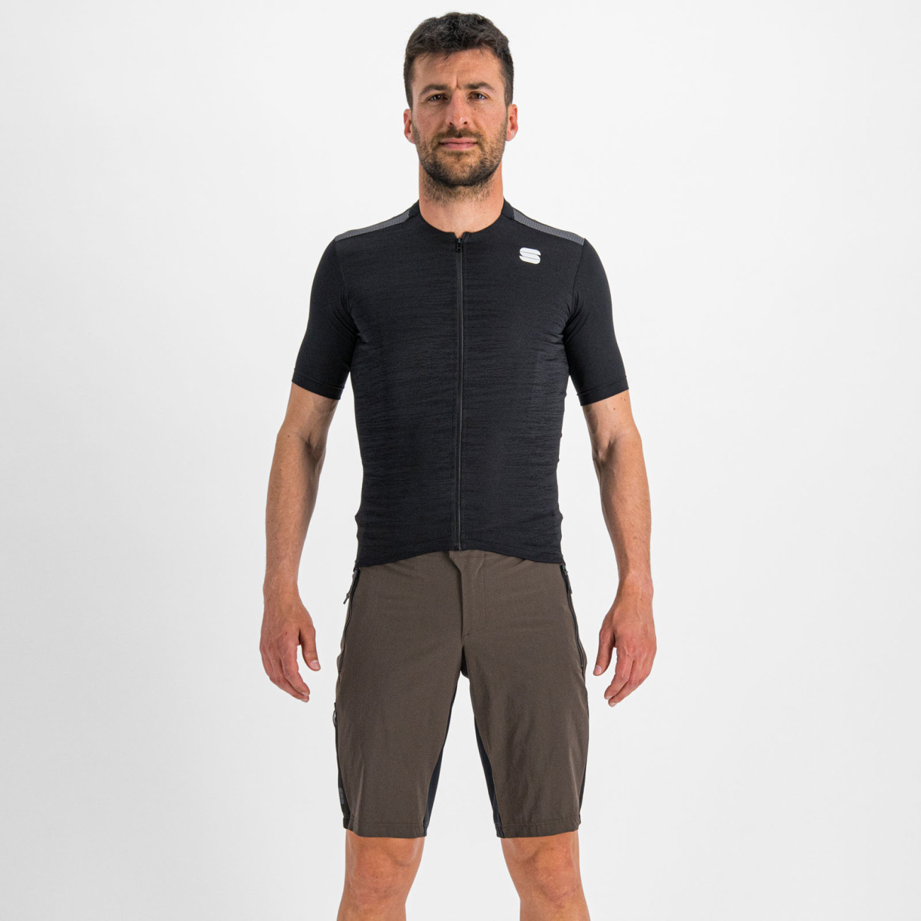 
                SPORTFUL Cyklistické nohavice krátke bez trakov - SUPERGIARA - hnedá
            