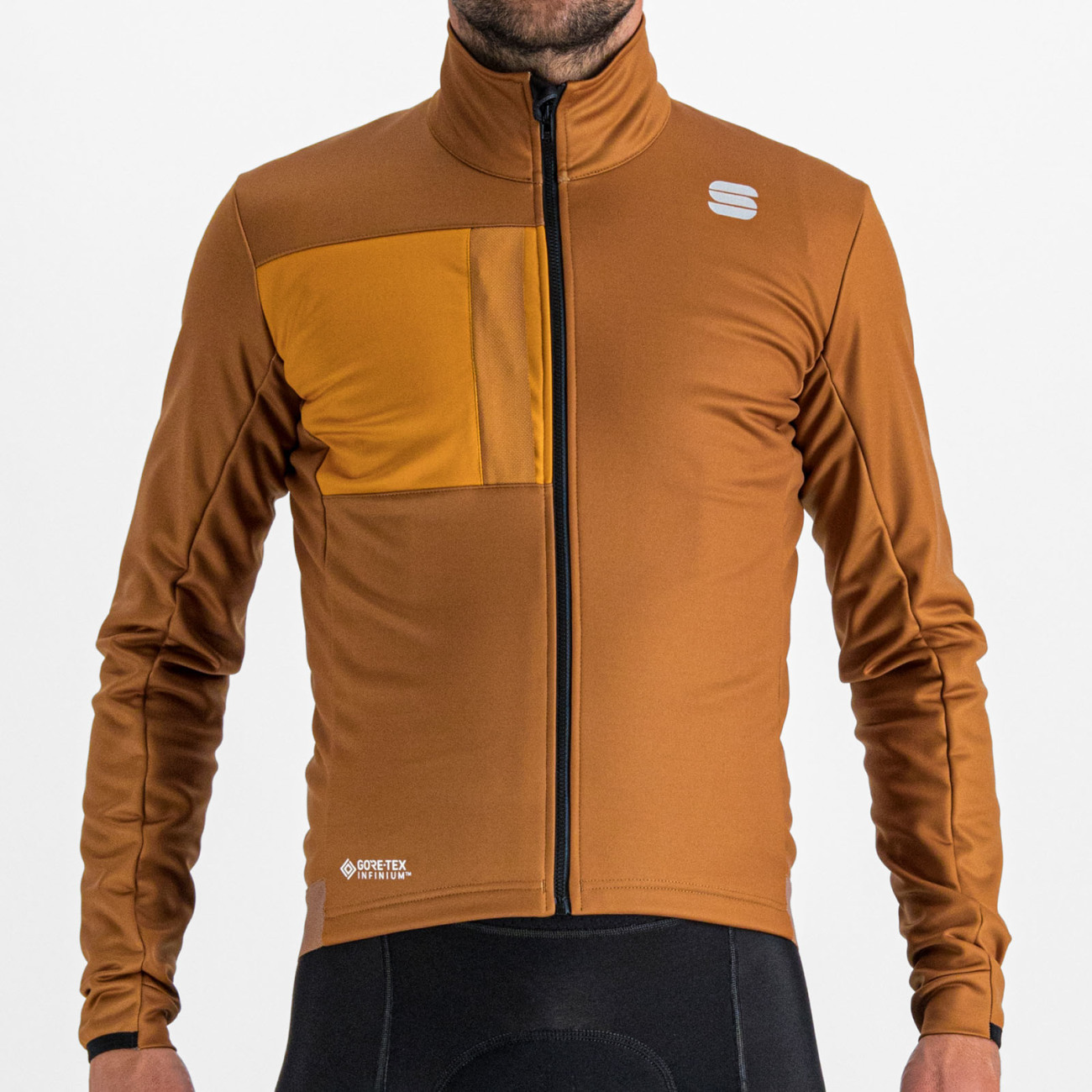 SPORTFUL Cyklistická zateplená bunda - SUPER - hnedá
