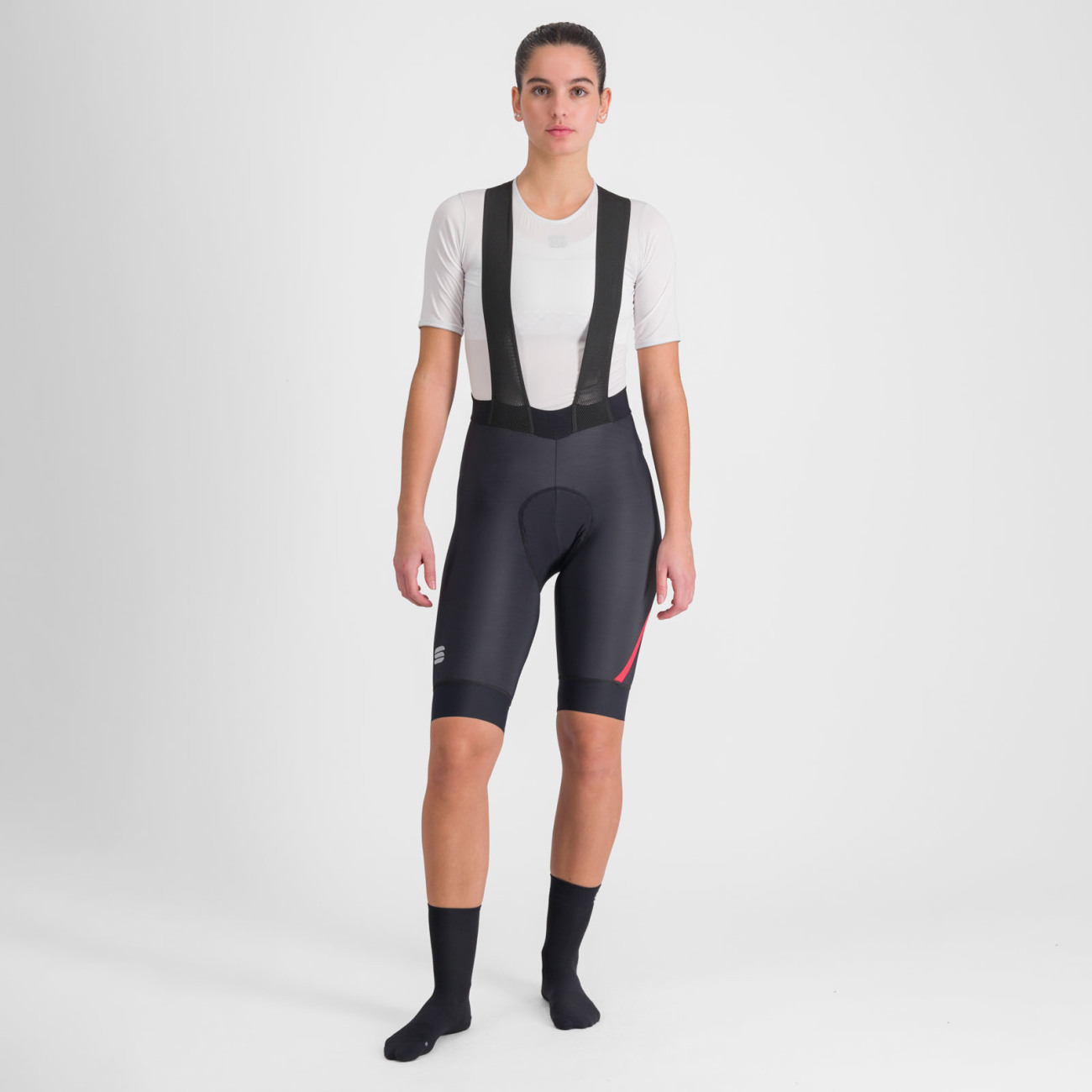 
                SPORTFUL Cyklistické nohavice krátke s trakmi - FIANDRE NORAIN - čierna
            