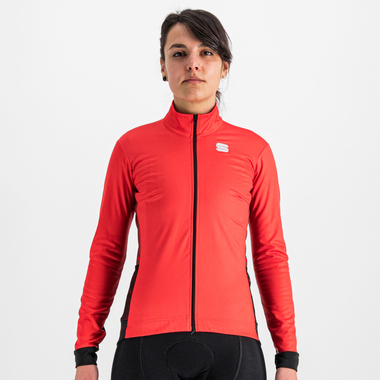 SPORTFUL Cyklistická vetruodolná bunda - NEO SOFTSHELL - červená/čierna