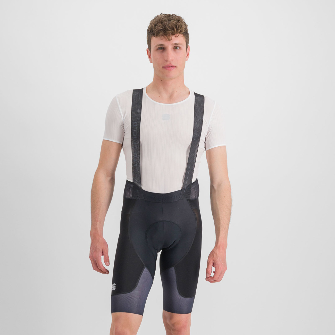 
                SPORTFUL Cyklistické nohavice krátke s trakmi - SHIELD - čierna L
            