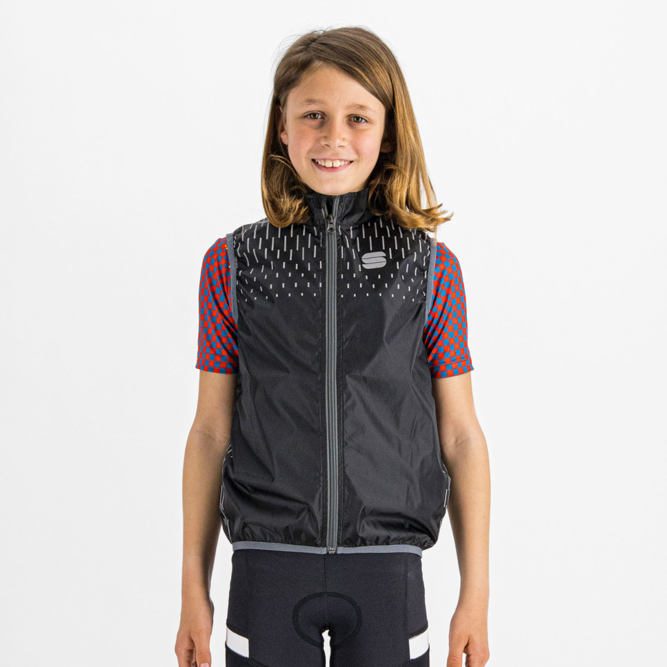 SPORTFUL Cyklistická vesta - KID REFLEX - čierna 10Y
