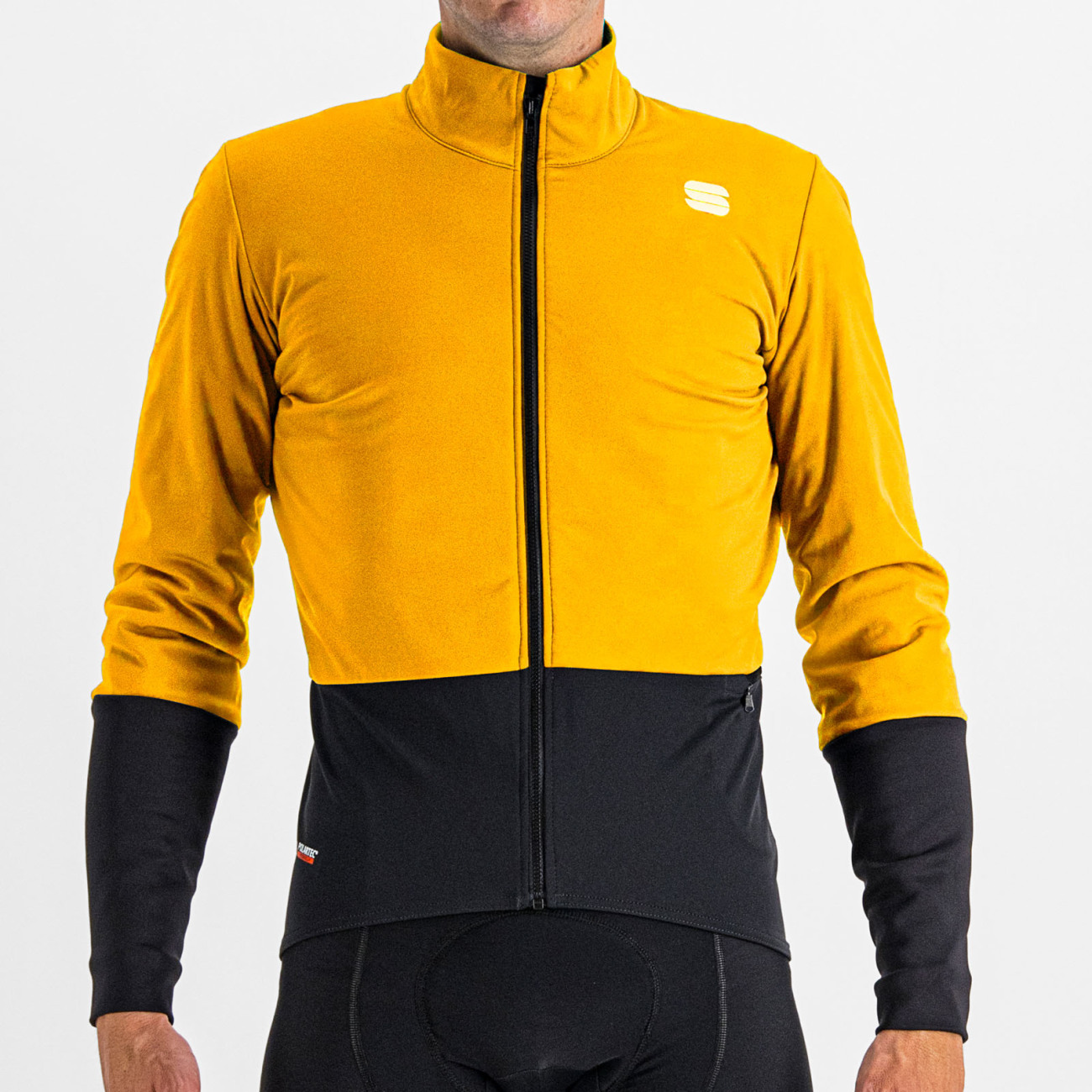 SPORTFUL Cyklistická vetruodolná bunda - TOTAL COMFORT - žltá/čierna