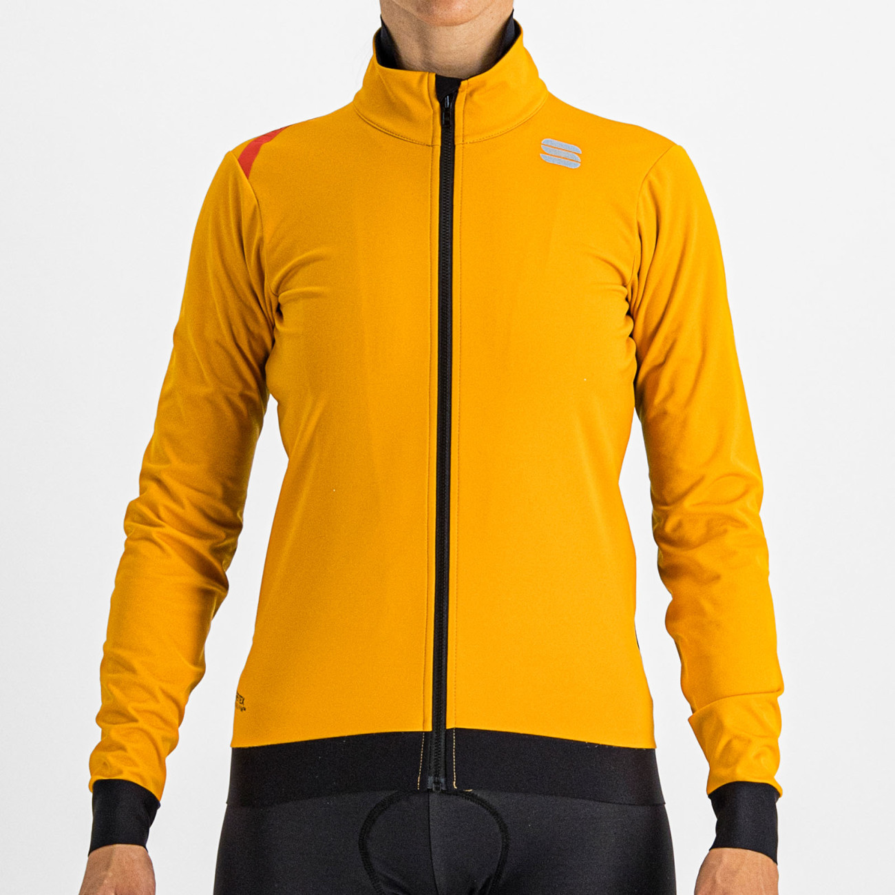 SPORTFUL Cyklistická vetruodolná bunda - FIANDRE MEDIUM - žltá/čierna